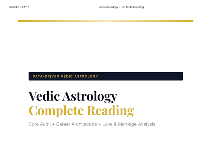 give you a detailed vedic astrology reading